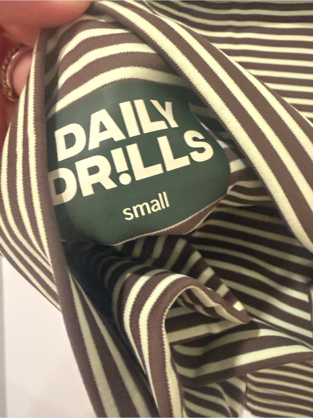 Daily Drills Green & Brown Striped Set - Picture 3 of 5
